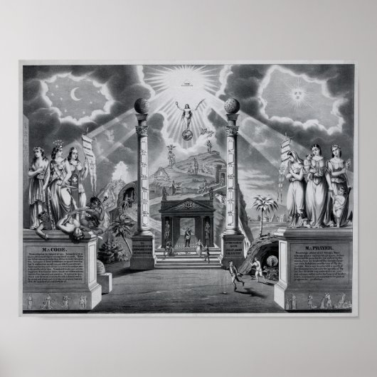 Die Masonic Chart (B&W) Poster (Vorne)