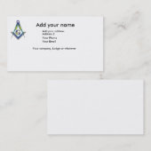 Die Masoniic Karte (Vorne/Hinten)