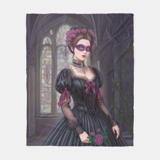 Die Masquerade Viktorianisch Fleecedecke (Vorderseite)