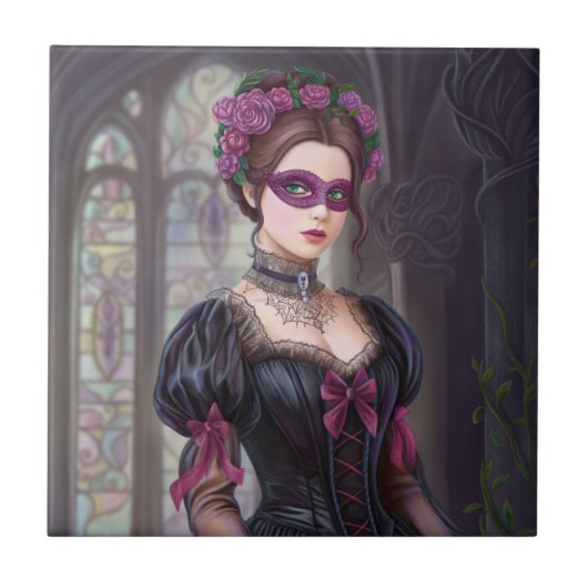 Die Masquerade Viktorianisch Fliese (Vorderseite)
