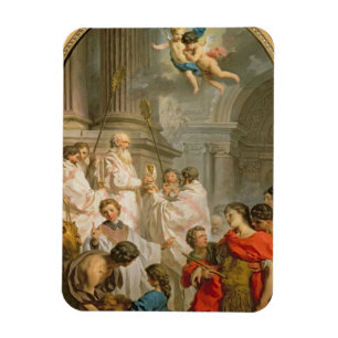 Die Masse von St.-Basilikum (Öl auf Leinwand) Magnet
