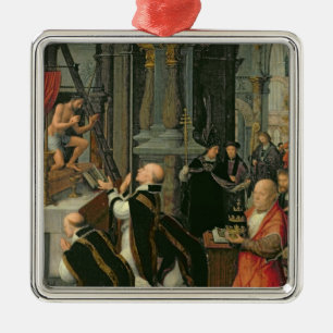 Die Masse von St Gregory (Öl auf Leinwand) Ornament Aus Metall