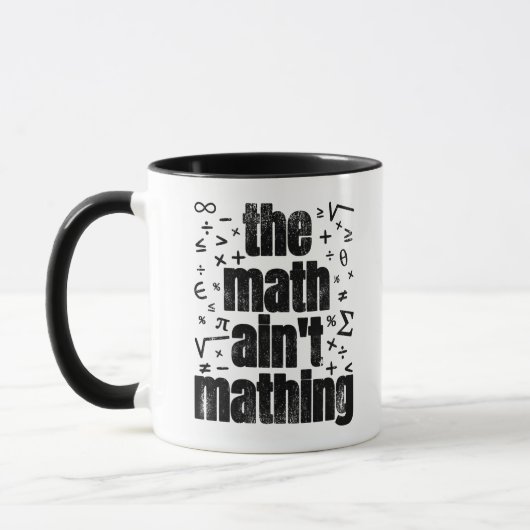 Die Mathematik ist keine Mathematik Tasse (Links)