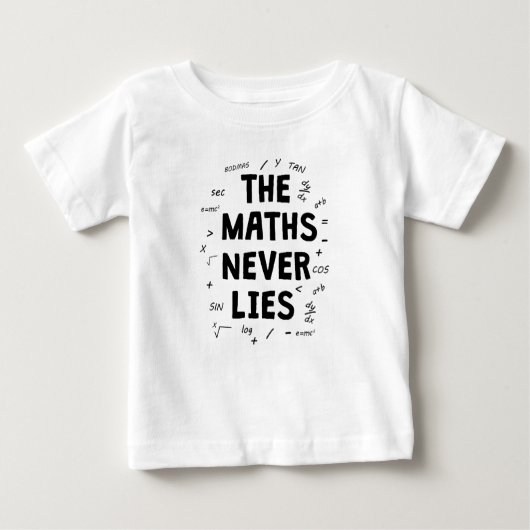 Die Mathematik lügt nie Baby T-shirt (Vorderseite)