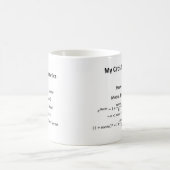 Die Mathematik-Tasse meiner Katze Kaffeetasse (Mittel)