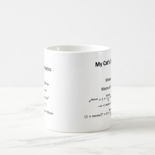 Die Mathematik-Tasse meiner Katze Kaffeetasse (Mittel)
