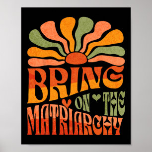 Die Matriarchie des Retro Groovy Feminist Slog Poster