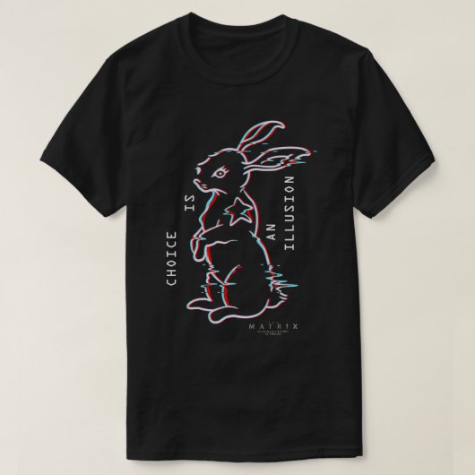 Die Matrix Auferstehung White Rabbit 3D Logo T-Sh T-Shirt (Design vorne)