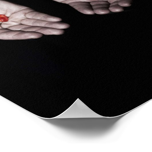 DIE MATRIX ROTE PILL ODER BLAUE PILLE POSTER (Ecke)