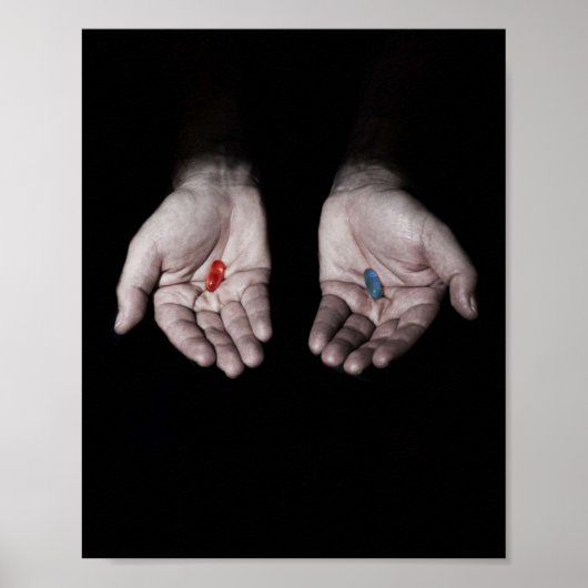 DIE MATRIX ROTE PILL ODER BLAUE PILLE POSTER (Vorne)