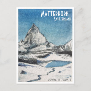 Die Matterhorn Schweiz Reise-Postkarte Feiertagspostkarte