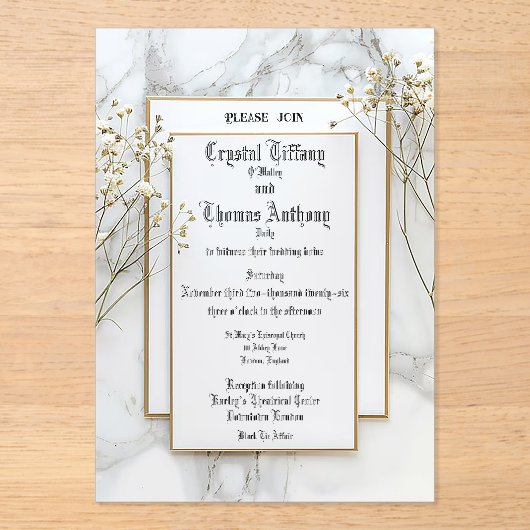 Die Mattierte akryllische Einladung der Princess N (Vorderseite)