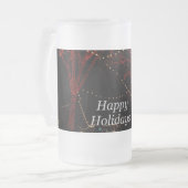 Die Mattierte Glashütte "Red Pair"-Tasse Mattglas Bierglas (Vorderseite Links)