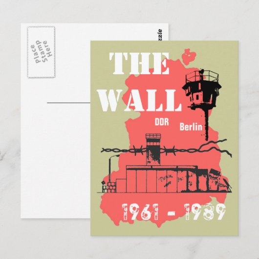 Die Mauer DDR Postkarte (Vorne/Hinten)