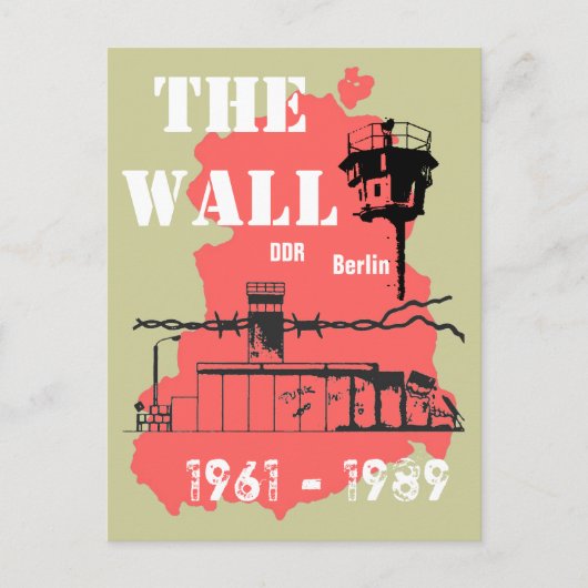 Die Mauer DDR Postkarte (Vorderseite)