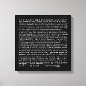 Die Mauer der Desiderata Leinwanddruck (Vorderseite)