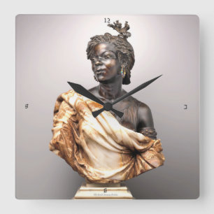 Die Mauer der Kolonien Quadratische Wanduhr