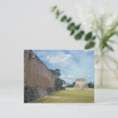 Die Mauer des Ball Court Postkarte (Stehend Vorderseite)