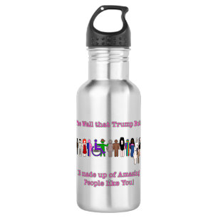 Die Mauer, die Trump errichtet hat Edelstahlflasche