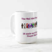Die Mauer, die Trump errichtet hat Kaffeetasse (Vorderseite Links)
