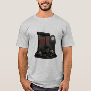 Die Mauer - never - mondlicht - totenkopf T-Shirt