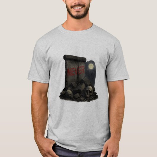 Die Mauer - never - mondlicht - totenkopf T-Shirt (Vorderseite)