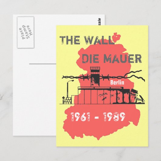 Die Mauer Special Design Postkarte (Vorne/Hinten)