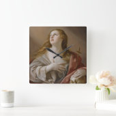 Die Mauer "The Penitent Magdalene" Quadratische Wanduhr (Zuhause)