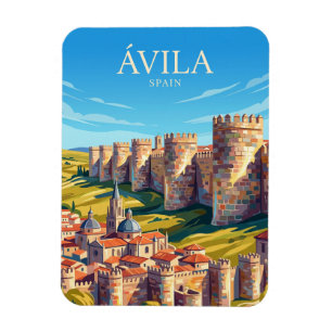 Die Mauern von Ávila Spanien Magnet