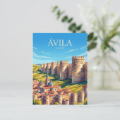 Die Mauern von Ávila Spanien Postkarte (Stehend Vorderseite)