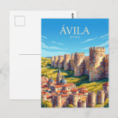 Die Mauern von Ávila Spanien Postkarte (Vorne/Hinten)