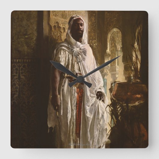 Die Maurische Mauer Quadratische Wanduhr (Vorderseite)