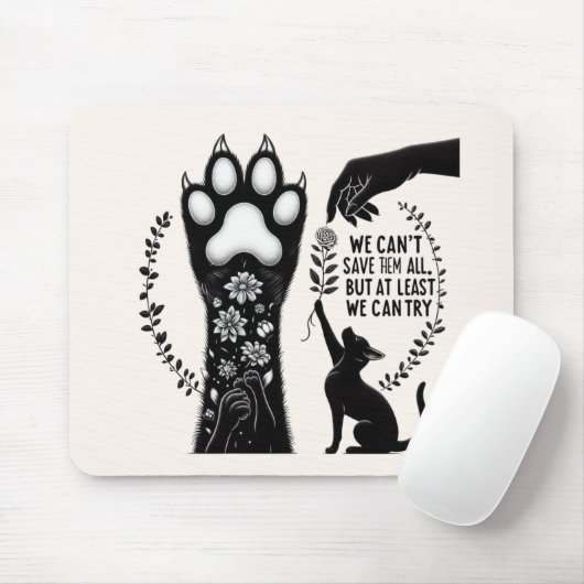 Die Maus-Pad der Katzen gerettet Mousepad (Mit Mouse)