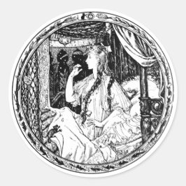 Die Maus stiehlt den Ring von der PrincessSticker Runder Aufkleber