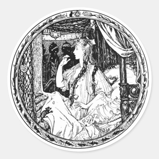 Die Maus stiehlt den Ring von der PrincessSticker Runder Aufkleber (Vorderseite)