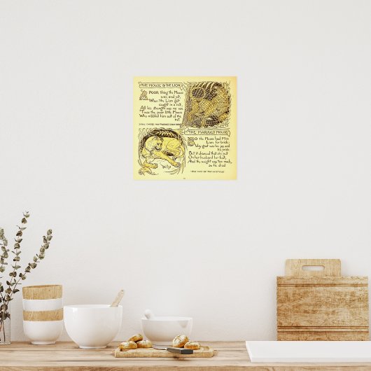 Die Maus und der Löwenkrane Poster (Küche)