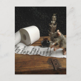 Die Maus und ihre "To-do-Liste" Postkarte
