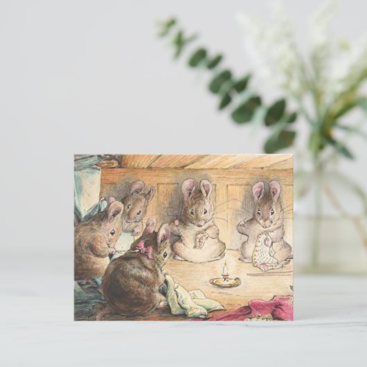 Die Mäuse säen von Beatrix Potter Postkarte (Stehend Vorderseite)