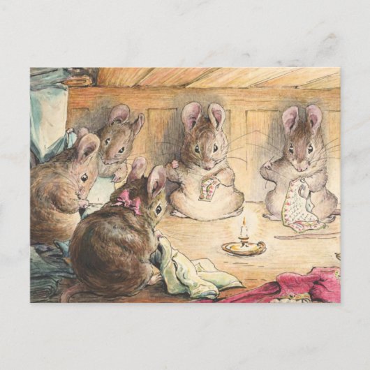 Die Mäuse säen von Beatrix Potter Postkarte (Vorderseite)