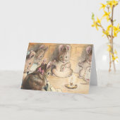 Die Mäuse sägen von Beatrix Potter Karte (Gelbe Blume)
