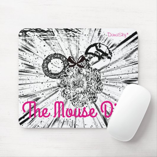 "Die Mäusediva" Mickey Haupt-MAUSUNTERLAGE Mousepad (Mit Mouse)