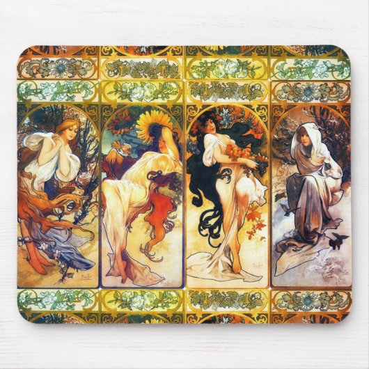 Die Mausunterlage mit vier Jahreszeiten Mousepad (Vorne)