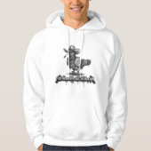 Die Maverick-Taube: 3D Graffiti Monochrom  Hoodie (Vorderseite)