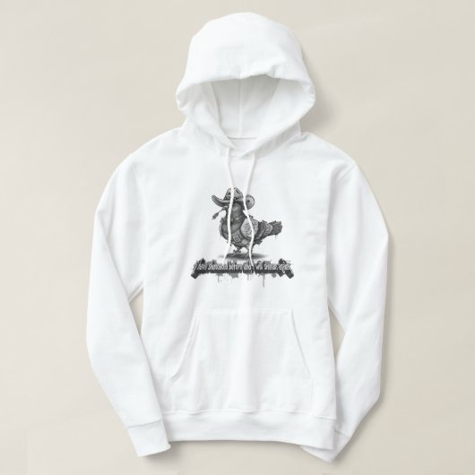 Die Maverick-Taube: 3D Graffiti Monochrom  Hoodie (Design vorne)