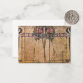 Die May-Königin von Margaret Macdonald Mackintosh Mitteilungskarte (Vorderseite/Rückseite Beispiel)