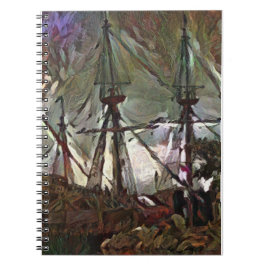 Die Mayflower 2 in A.I. Kunst skurril Notizblock