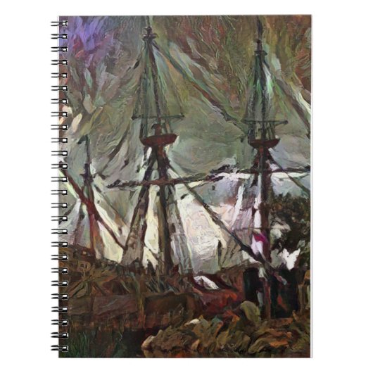 Die Mayflower 2 in A.I. Kunst skurril Notizblock (Vorderseite)