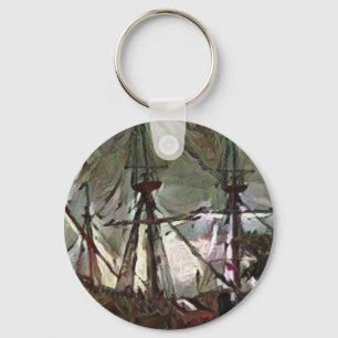 Die Mayflower 2 in A.I. Kunst skurril Schlüsselanhänger