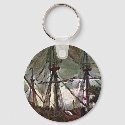 Die Mayflower 2 in A.I. Kunst skurril Schlüsselanhänger (Vorderseite)