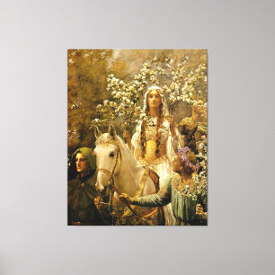 Die Maying von Queen Guinevere durch John Collier Leinwanddruck